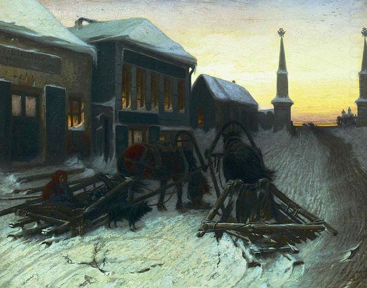 The last tavern at the city gates, Vasily Perov